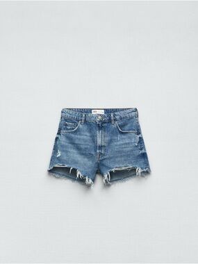 Zara Blue Denim Shorts NWT